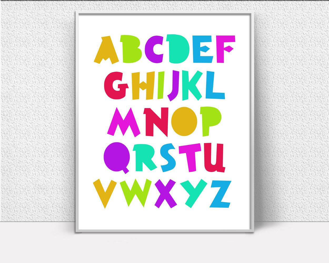 Abc Prints Wall Art Alphabet Digital Download Abc Nursery Art Alphabet Nursery Print Abc Instant Download Alphabet Frame And Canvas abc art - Digital Download