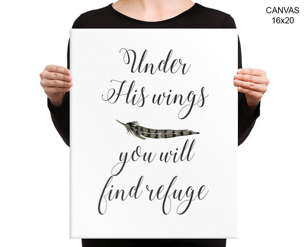 Refuge Wings Print, Beautiful Wall Art with Frame and Canvas options available Christian Decor