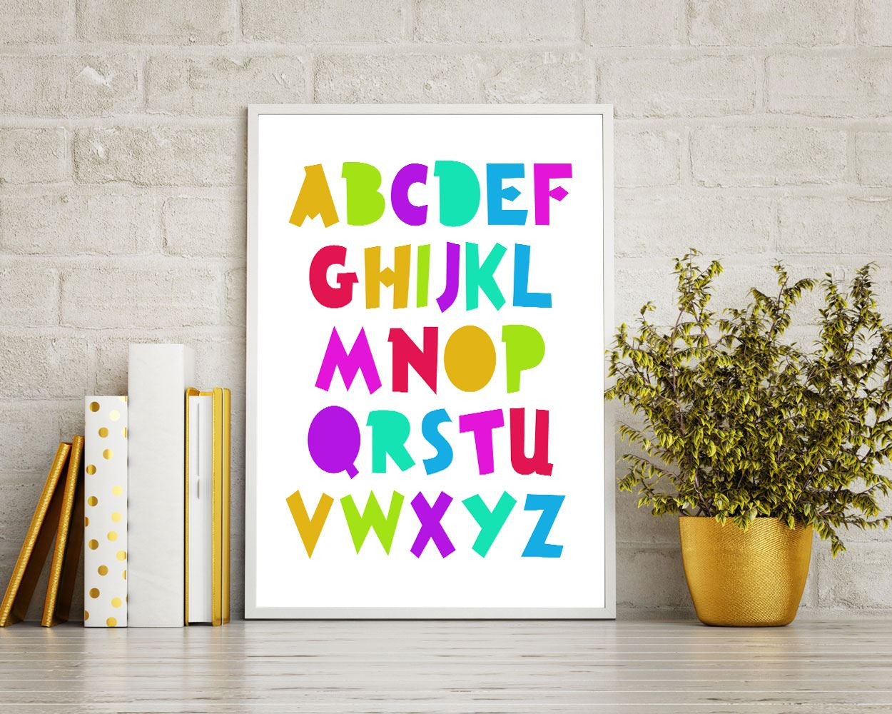 Abc Prints Wall Art Alphabet Digital Download Abc Nursery Art Alphabet Nursery Print Abc Instant Download Alphabet Frame And Canvas abc art - Digital Download