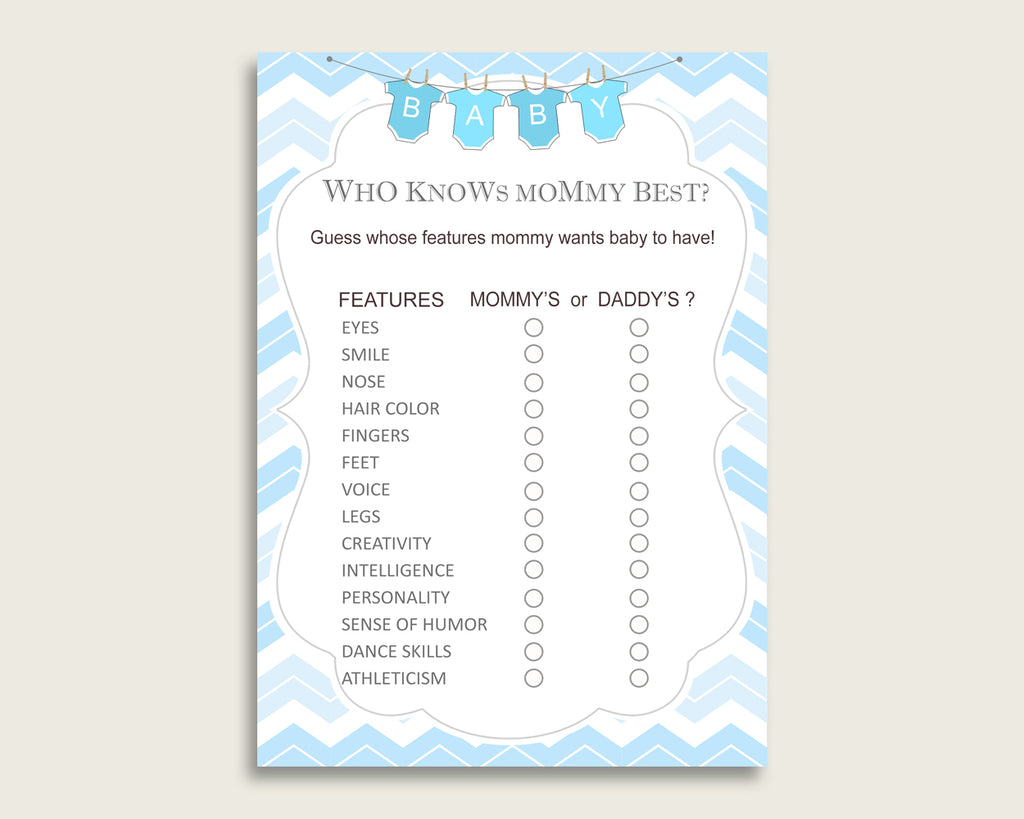 Blue White Who Knows Mommy Best Game, Guess The Features, Chevron Baby Shower Boy, How Well Do You Know Parents To Be, Instant cbl01