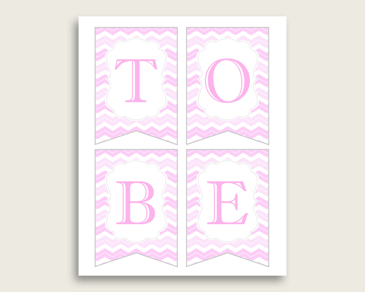 Chevron Baby Shower Chair Banner Printable, Pink White Chair Banner, Girl Shower, Mama To Be, Mommy, Dad Mom To Be, Instant Download, cp001