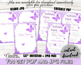 Invitation Baby Shower Invitation Butterfly Baby Shower Invitation Baby Shower Butterfly Invitation Purple Pink party stuff, prints 7AANK - Digital Product