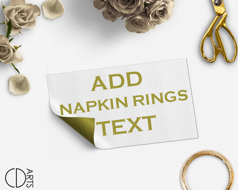Add On link only for edit Napkin Rings text - digital file