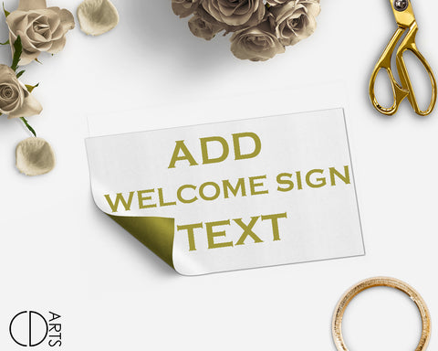 Add On listing only for edit Welcome sign text - digital file