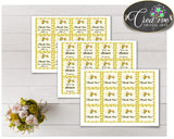 Baby shower THANK YOU favor tags printable with yellow bees for boys and girls, digital files, instant download - bee01
