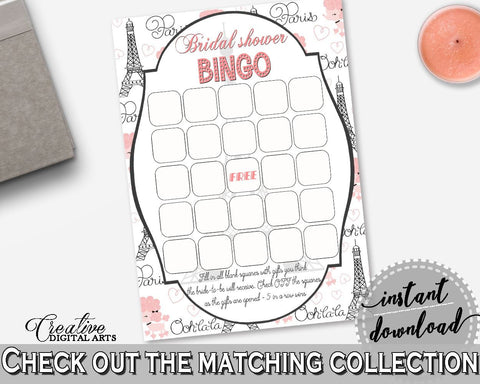 Bingo Gift Game in Paris Bridal Shower Pink And Gray Theme, guessing game, pink poodle, party supplies, party décor, party ideas - NJAL9 - Digital Product