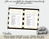 Baby Shower The PRICE IS RIGHT game with black white stripes color theme printable, digital files Jpg Pdf, instant download - bs001