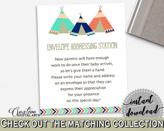 Envelope Addressing Baby Shower Envelope Addressing Tribal Teepee Baby Shower Envelope Addressing Baby Shower Tribal Teepee Envelope KS6AW - Digital Product