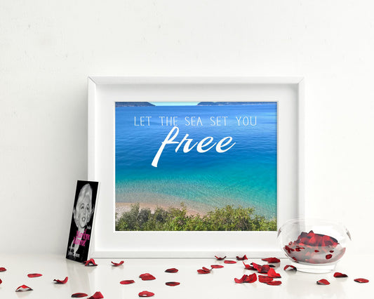 Wall Decor Free Printable Sea Prints Free Sign Sea Photography Art Sea Photography Print Free Printable Art Free Freedom Quote - Digital Download