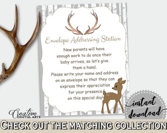 Envelope Addressing Baby Shower Envelope Addressing Deer Baby Shower Envelope Addressing Baby Shower Deer Envelope Addressing Gray Z20R3 - Digital Product