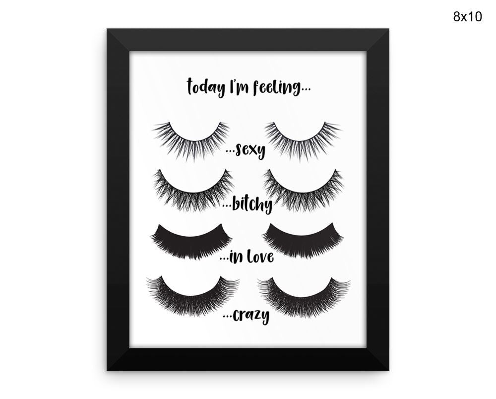 Eye Lashes Print, Beautiful Wall Art with Frame and Canvas options available Beauty Decor