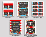 Birthday Pirate Party Decor Pirate Editable Package Red Black Birthday Decoration Pirate Birthday Kit Boy INGIO