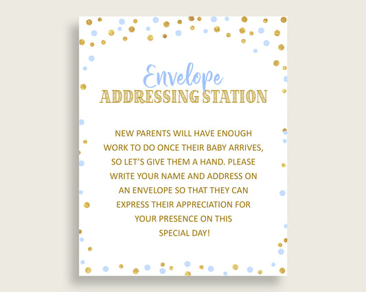 Envelope Addressing Baby Shower Envelope Addressing Confetti Baby Shower Envelope Addressing Blue Gold Baby Shower Confetti Envelope cb001